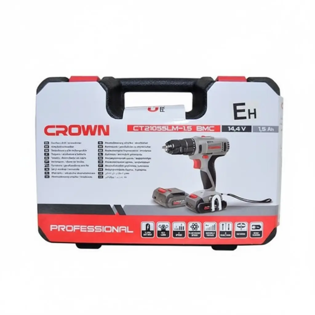 VISSEUSE PERCEUSE CROWN CT21055LM SANS FIL 14.4V 2 BATTERIES